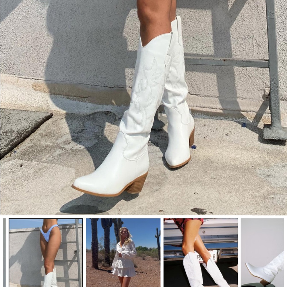 Billini Urson White Cowgirl Boots